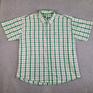 Evolution Shirt Men’s XXL Plaid Collared Button Down Short Sleeve‎ 2XL